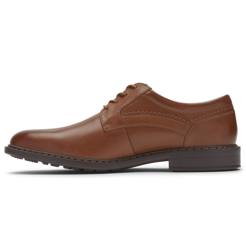 Rockport Singapore Mens Oxfords - Tanner Plain Toe Brown - MR2879351